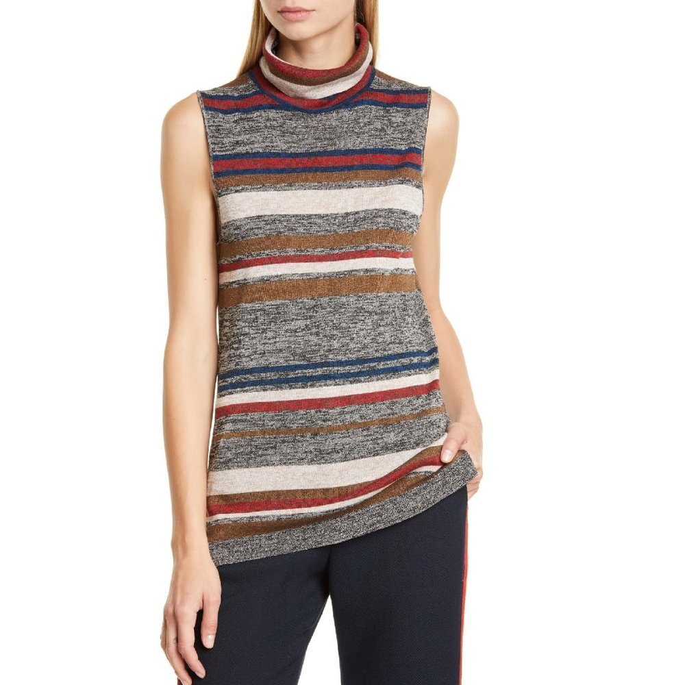 Veronica Beard Esther Stripe Turtleneck